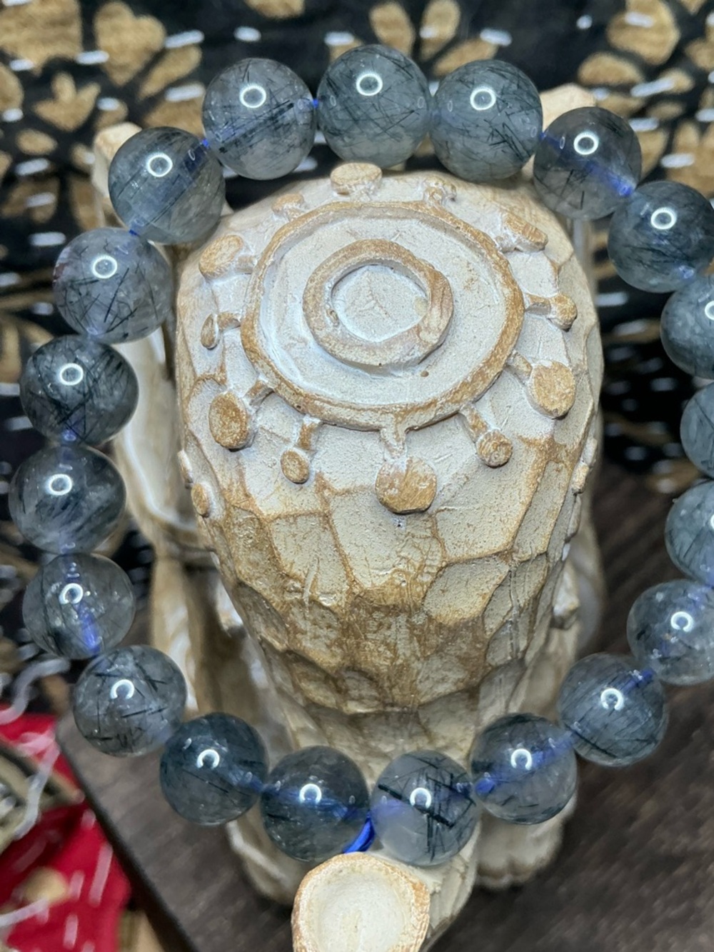 Blue Rutilated Quartz 9mm